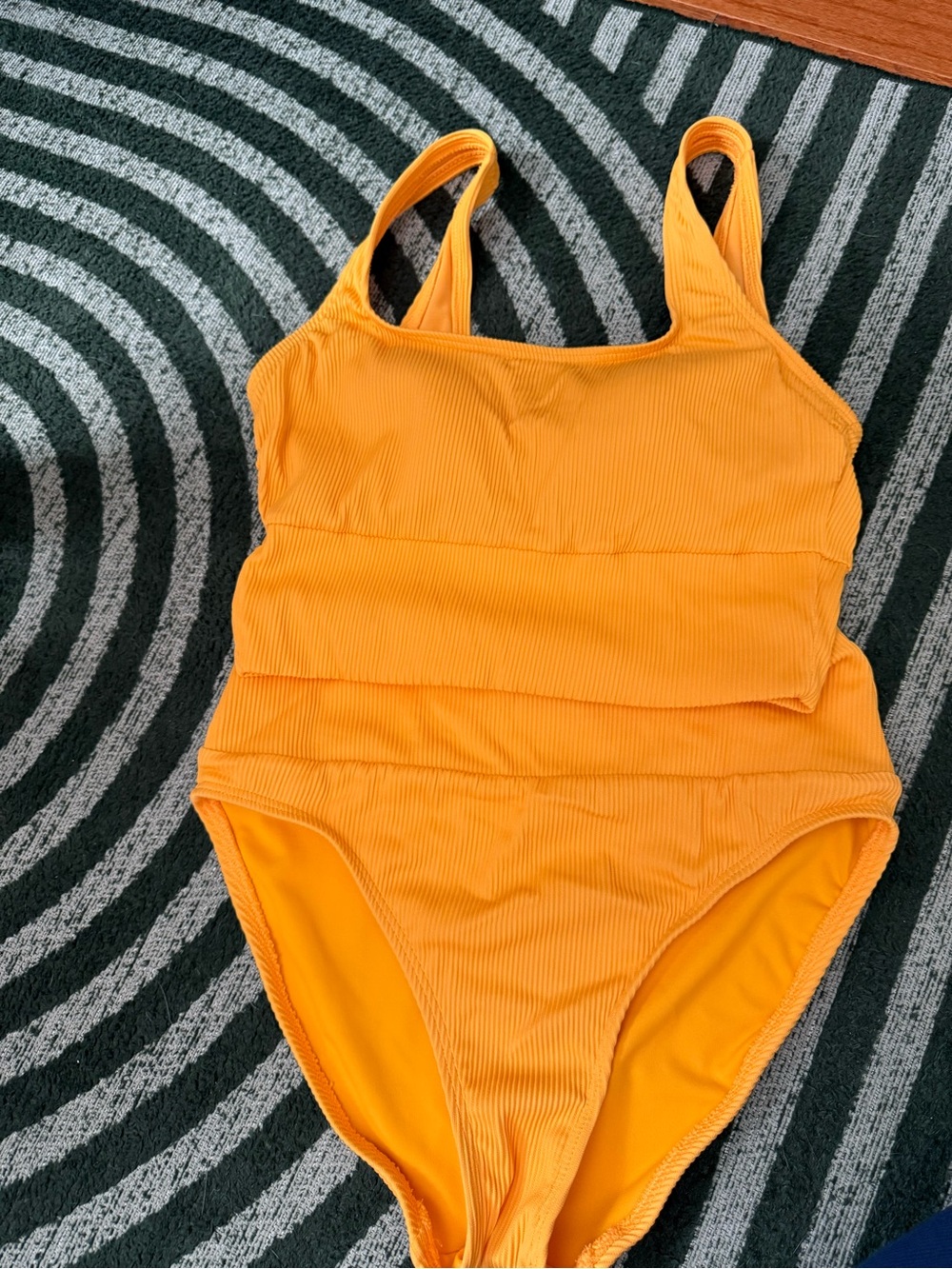 Lands' End Ribbed bikini Swimsuit in Bright Orange